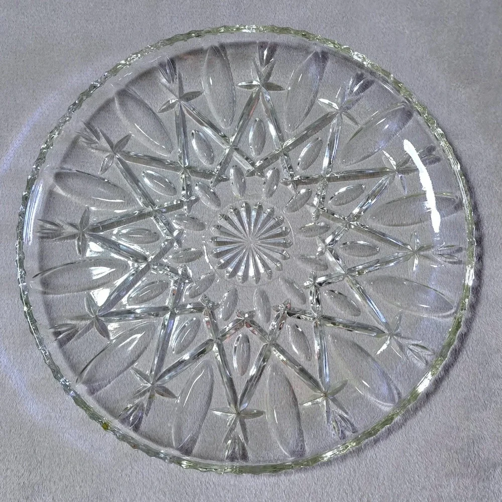Anchor Hocking EAPC Early American Prescut 13.5 in Glass Serving Platter